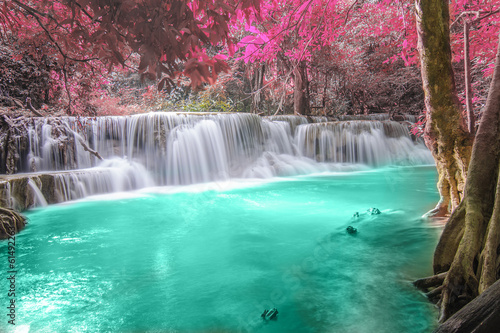 Obraz na płótnie natura wodospad drzewa tajlandia las
