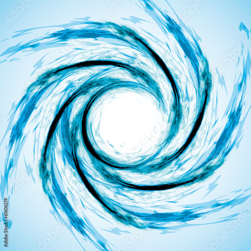 Obraz na płótnie sztuka nowoczesny woda spirala loki