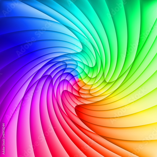 Plakat kompozycja spirala fraktal loki abstrakcja
