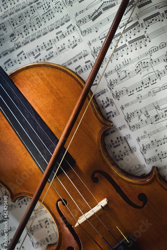 Plakat muzyka skrzypce sznur instrument strunowy