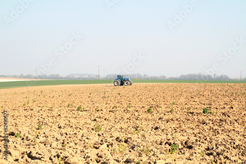 Naklejka francja traktor wiejski pole