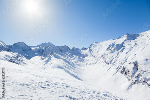 Plakat śnieg austria natura alpy