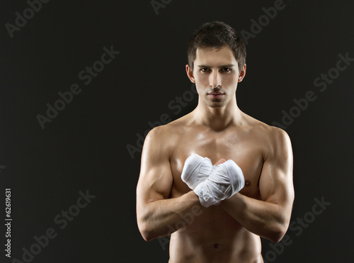 Plakat ćwiczyć bokser mężczyzna sport