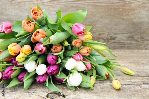 Fotoroleta natura kwiat bukiet tulipan miłość