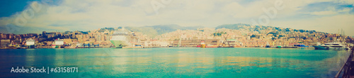 Plakat panorama panoramiczny morze stary