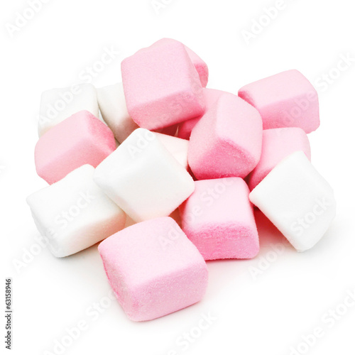 Plakat słodki sześcian cukier marshmallow
