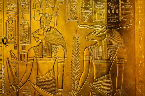 Plakat świątynia egipt antyczny sztuka