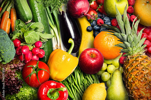 Fotoroleta rynek zdrowy warzywo zdrowie