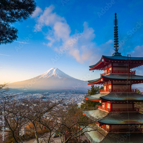 Fotoroleta japonia sanktuarium krajobraz fuji