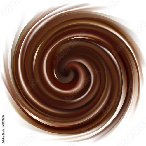 Naklejka spirala kawa kakao czekolada napój