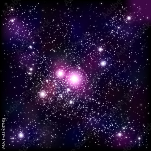 Plakat niebo gwiazda wszechświat kosmos widok