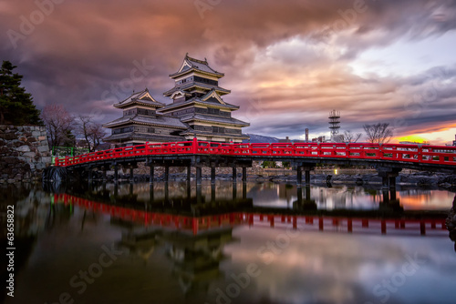 Fotoroleta japoński tokio piękny park zamek