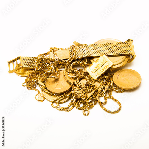 Fotoroleta Złote elementy biżuterii