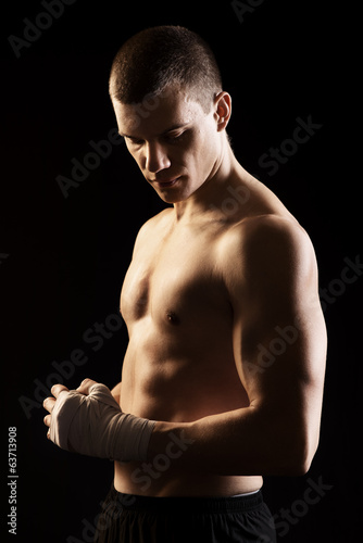 Naklejka sport boks ludzie mężczyzna
