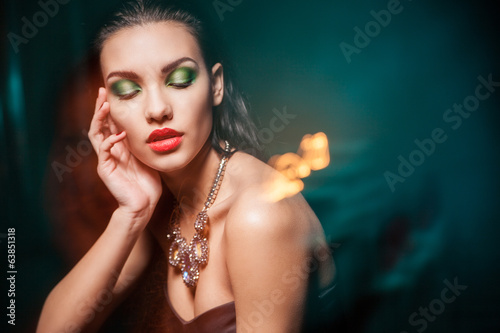 Fotoroleta makijaż sztuka kosmetyk kobieta portret