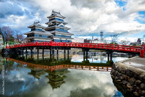 Fotoroleta stary japoński niebo zamek