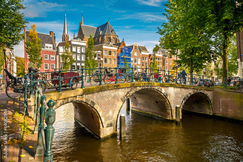 Obraz na płótnie Panorama Amsterdamu