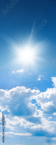 Plakat lato piękny obraz słońce niebo