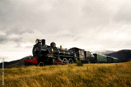Fotoroleta pejzaż piękny lokomotywa transport silnik