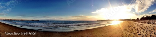 Fotoroleta morze niebo plaża