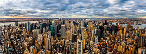 Naklejka ameryka panorama manhatan widok