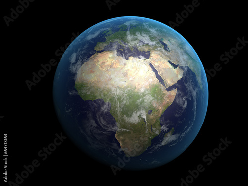 Obraz na płótnie astronauta świat planeta 3D