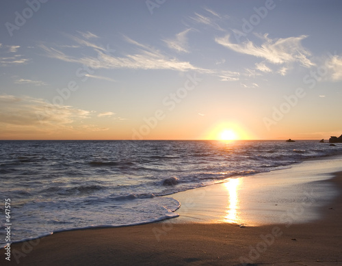 Obraz na płótnie fala plaża kalifornia zmierzch morze