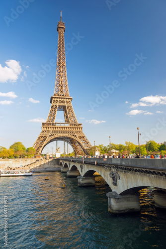 Fotoroleta wieża krajobraz most francja drzewa