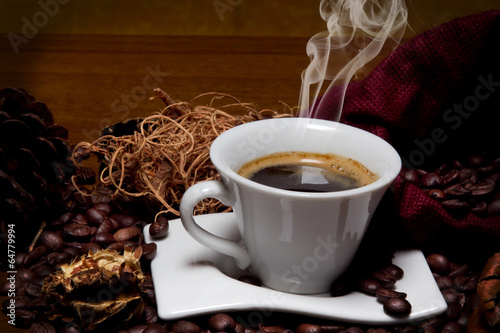 Obraz na płótnie włochy ziarno expresso kawa