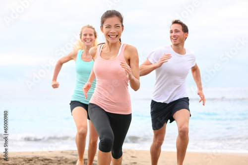 Plakat jogging fitness zabawa sprint zdrowy