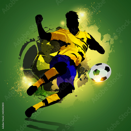Plakat piłka nożna ruch mężczyzna