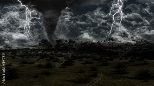 Obraz na płótnie pejzaż góra 3D sztorm