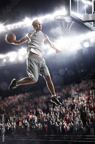 Plakat mężczyzna ruch widok koszykówka ludzie