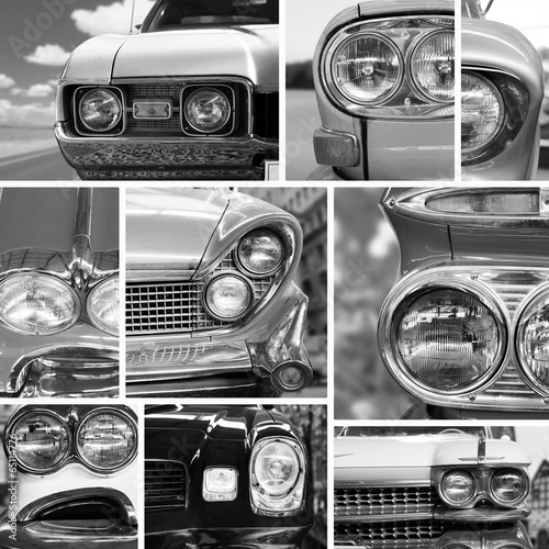 Fotoroleta retro vintage droga samochód