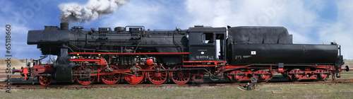 Fotoroleta niebo wagon lokomotywa kurz silnik parowy
