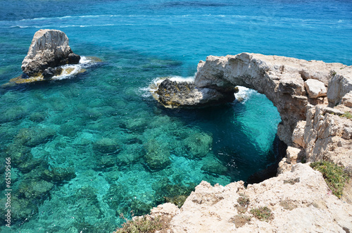 Plakat łuk wyspa cypr grecki zatoka