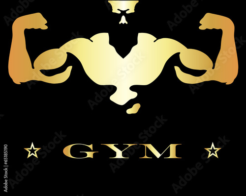 Plakat siłownia sport mężczyzna zdrowy ćwiczenie