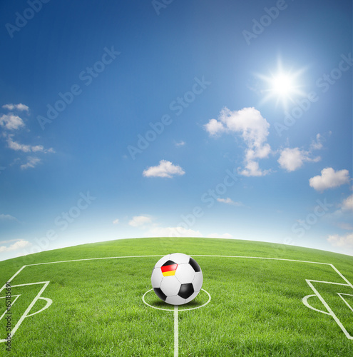 Fotoroleta boisko piłka nożna niebo sport