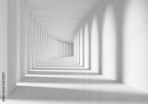 Plakat 3D korytarz kolumna
