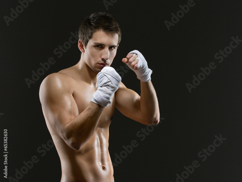Naklejka fitness portret boks