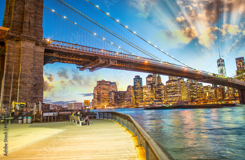 Fotoroleta śródmieście panorama drapacz amerykański