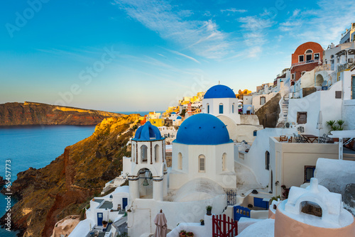 Fototapeta santorini grecki pejzaż grecja