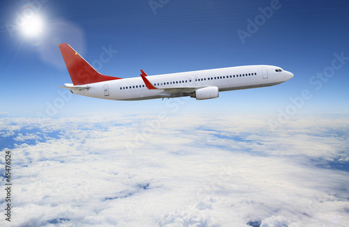 Fototapeta odrzutowiec niebo transport samolot