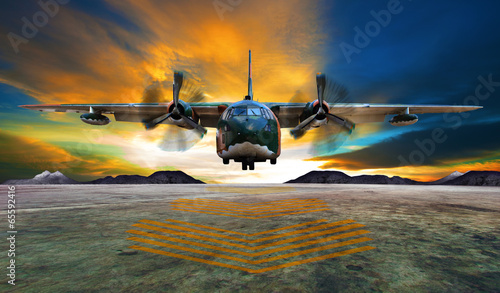 Naklejka wojskowy niebo bombowiec lotnictwo