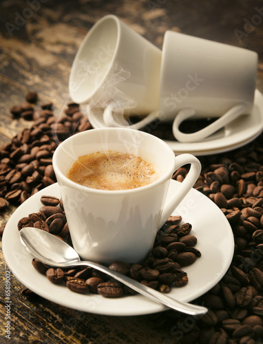 Plakat filiżanka arabski napój expresso kawa