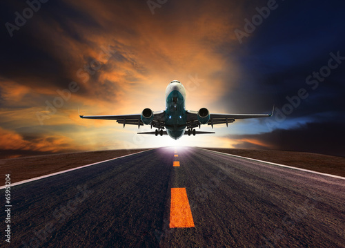 Obraz na płótnie airliner samolot lotnictwo niebo
