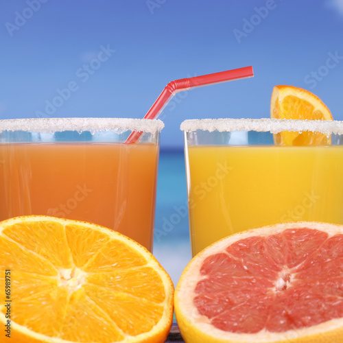 Fototapeta owoc zdrowy napój plaża
