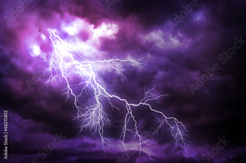 Fotoroleta niebo sztorm natura noc elektryczny