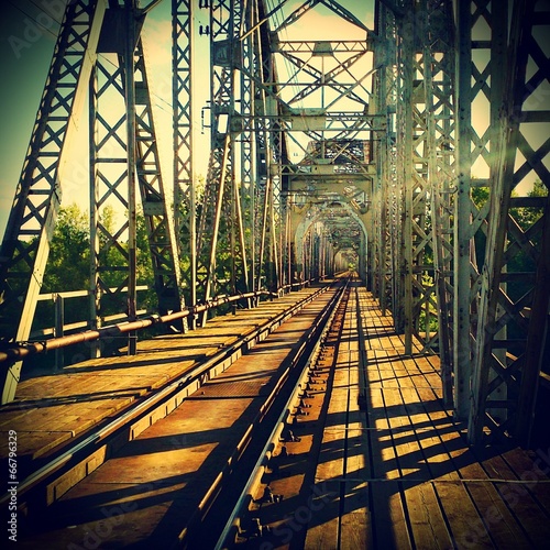 Naklejka most wisła polen pociąg 