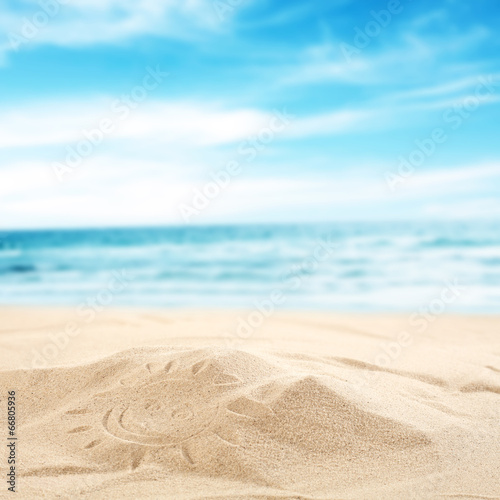 Fotoroleta natura raj plaża słońce fala